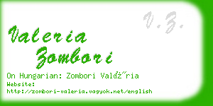 valeria zombori business card